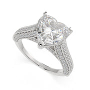 Martina Heart Cut Pave Engagement Ring Setting - Nivetta